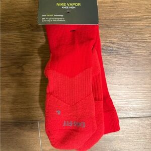 Nike Red Knee High Athletic Socks